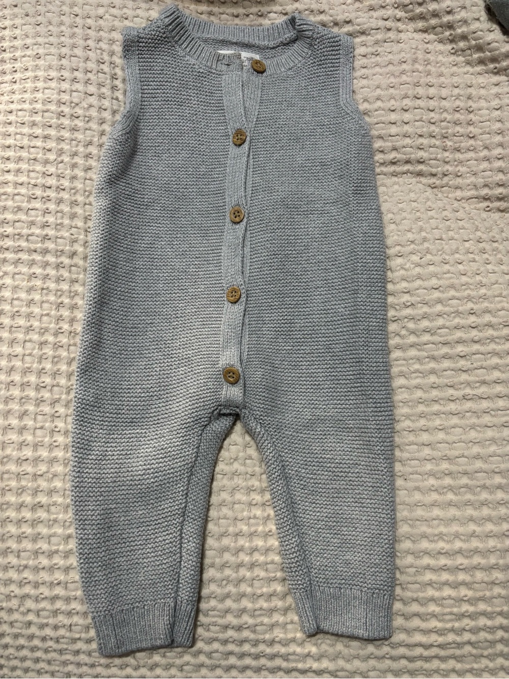 Classic Light Grey Knit Baby One-Piece Bodysuit
